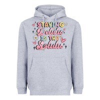 Heather Grey staying delulu is the solulu Heavyweight Hoodie - MaliasSmallBusiness