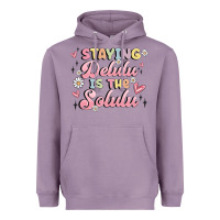 Lavender staying delulu is the solulu Heavyweight Hoodie - MaliasSmallBusiness