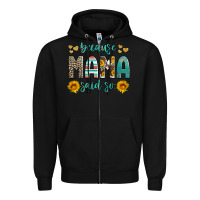 Black because mama said so western sunflowers Zipper Hoodie - Artiststas