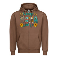 Chestnut because mama said so western sunflowers Zipper Hoodie - Artiststas