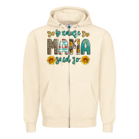 Sandshell because mama said so western sunflowers Zipper Hoodie - Artiststas