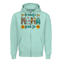 Seafoam because mama said so western sunflowers Zipper Hoodie - Artiststas