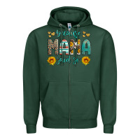 Sports Green because mama said so western sunflowers Zipper Hoodie - Artiststas