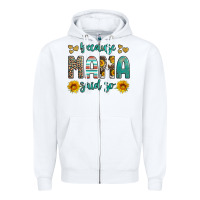 White because mama said so western sunflowers Zipper Hoodie - Artiststas