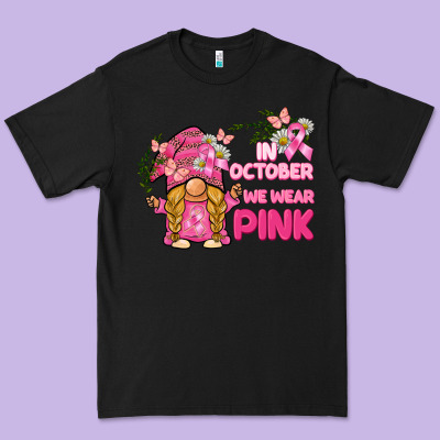In October We Wear Pink Gnome Premium Tee Designed By Barkaloodesign