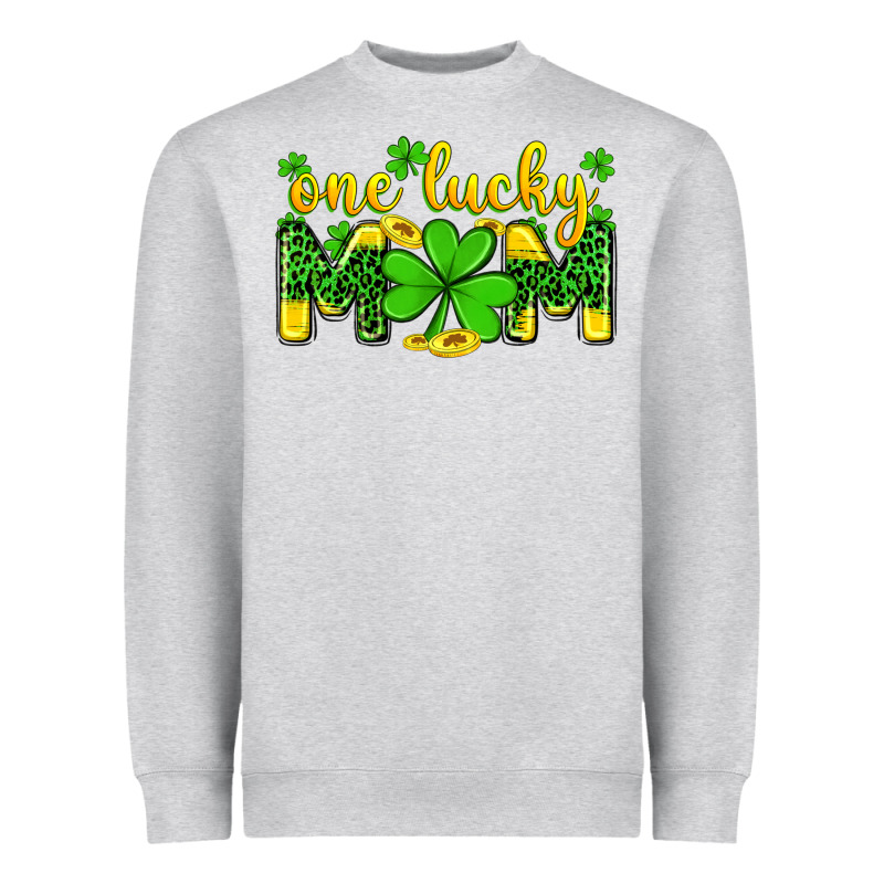 One Lucky Mom Heavyweight Sweatshirt by Zillion Design Studio | Teevron