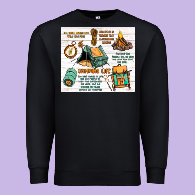 Camping Life Premium Sweatshirt Designed By Maliassmallbusiness
