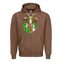 Chestnut st patricks goat with glasses Zipper Hoodie - Artiststas