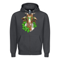 Smoke st patricks goat with glasses Zipper Hoodie - Artiststas