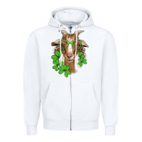 White st patricks goat with glasses Zipper Hoodie - Artiststas