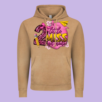 Little Miss 2nd Grade Vintage Hoodie Designed By Texasbilliewilder
