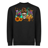 Black mom life with skull Heavyweight Sweatshirt - Zillion Design Studio