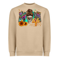 Mushroom mom life with skull Heavyweight Sweatshirt - Zillion Design Studio