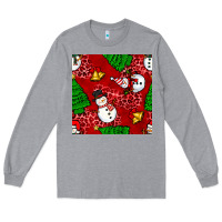 Heather Grey christmas snowman and trees seamless pattern Long Sleeve Tee - BundleAndBundleShop