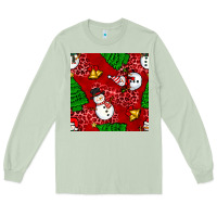 Matcha christmas snowman and trees seamless pattern Long Sleeve Tee - BundleAndBundleShop