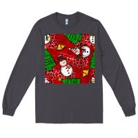 Smoke christmas snowman and trees seamless pattern Long Sleeve Tee - BundleAndBundleShop