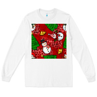 White christmas snowman and trees seamless pattern Long Sleeve Tee - BundleAndBundleShop
