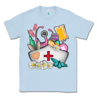 Dusty Blue nurse  easter Classic Tee - AdoDesignShop