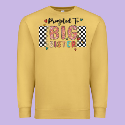Promoted To Big Sister Premium Sweatshirt Designed By Maliassmallbusiness