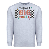 Heather Grey promoted to big sister Premium Sweatshirt - MaliasSmallBusiness