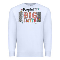 White promoted to big sister Premium Sweatshirt - MaliasSmallBusiness