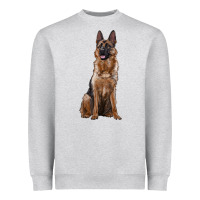 Heather Grey german shepherd Heavyweight Sweatshirt - RanaPortraitStore
