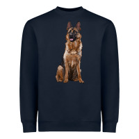 Navy german shepherd Heavyweight Sweatshirt - RanaPortraitStore