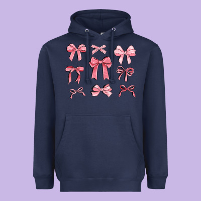 Pink Ribbons Heavyweight Hoodie Designed By Maliassmallbusiness