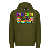 Army Green cute and colorful pride message Premium Hoodie - LillyAllenDesigns