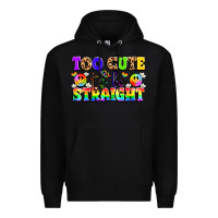 Black cute and colorful pride message Premium Hoodie - LillyAllenDesigns