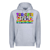Heather Grey cute and colorful pride message Premium Hoodie - LillyAllenDesigns