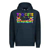 Navy cute and colorful pride message Premium Hoodie - LillyAllenDesigns