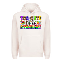 Pale Pink cute and colorful pride message Premium Hoodie - LillyAllenDesigns