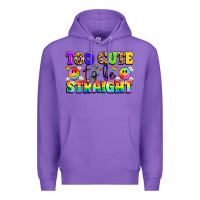 Purple cute and colorful pride message Premium Hoodie - LillyAllenDesigns