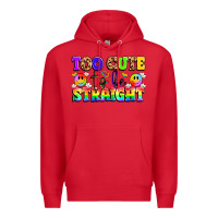 Red cute and colorful pride message Premium Hoodie - LillyAllenDesigns