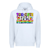 White cute and colorful pride message Premium Hoodie - LillyAllenDesigns