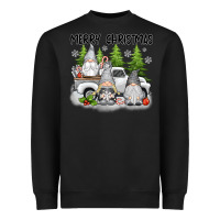Black merry christmas gnomies Heavyweight Sweatshirt - texasbilliewilder