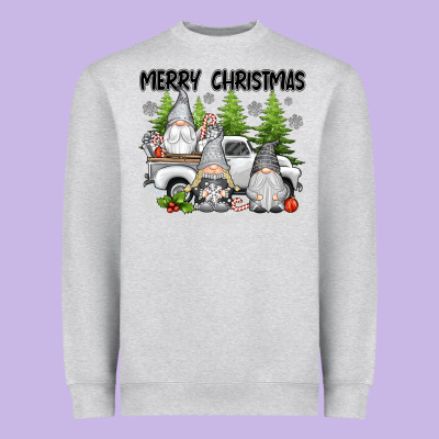 Merry Christmas Gnomies Heavyweight Sweatshirt Designed By Texasbilliewilder