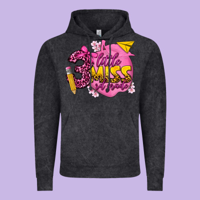 Little Miss 3 Rd Grade Vintage Hoodie Designed By Texasbilliewilder