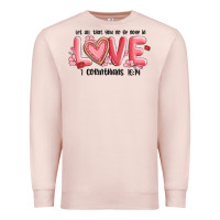 Pale Pink let all that you do be done in love 1 corinthıans Premium Sweatshirt - MaliasSmallBusiness