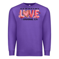 Purple let all that you do be done in love 1 corinthıans Premium Sweatshirt - MaliasSmallBusiness