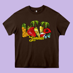 Love Summer Heavy Core Tee Designed By Racoondesign