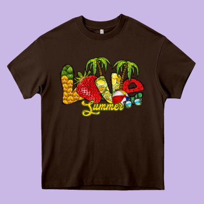 Love Summer Heavy Core Tee Designed By Racoondesign
