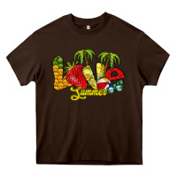 Chocolate Brown love summer Heavy Core Tee - RacoonDesign