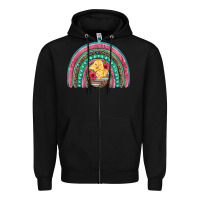 Black hatched egg easter chicks rainbow Zipper Hoodie - Artiststas