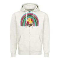 Oatmeal Heather hatched egg easter chicks rainbow Zipper Hoodie - Artiststas