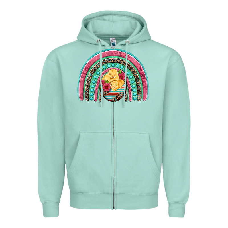 Hatched Egg Easter Chicks Rainbow Zipper Hoodie by Artiststas | Teevron