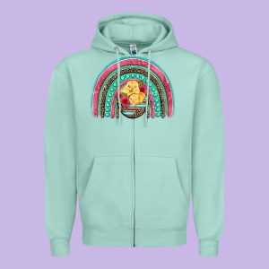 Hatched Egg Easter Chicks Rainbow Zipper Hoodie Designed By Artiststas