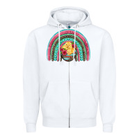 White hatched egg easter chicks rainbow Zipper Hoodie - Artiststas
