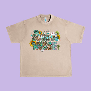 School Nurse Urban Heavy Tee Designed By Cowhidedigitalart